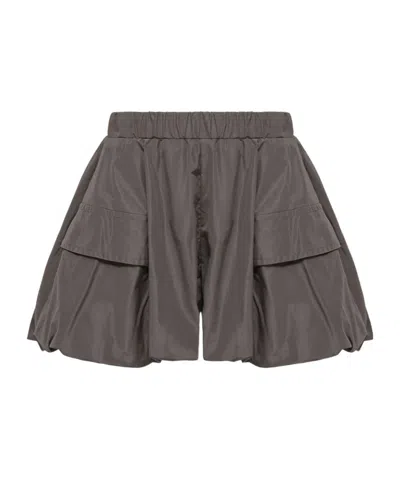 Moncler Taffeta Shorts In Gray