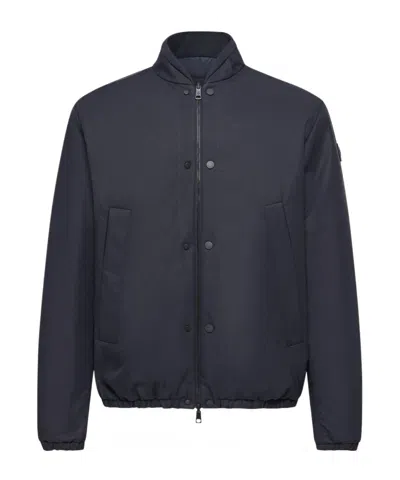 Moncler Tafoni Reversible Down Bomber Jacket In Black