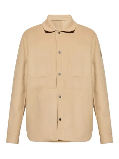 MONCLER TAGNIT LEATHER-PATCH SHIRT JACKET
