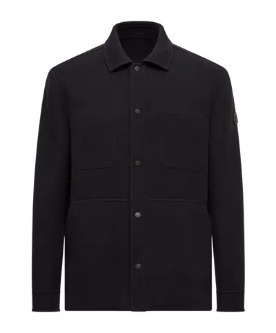 Moncler Tagnit Reversible Wool Shirt Jacket In Black