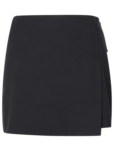 Moncler High-waisted Layered-effect Shorts In Black