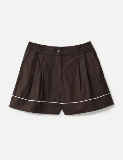 Moncler Tailored Cotton Blend Shorts In Black