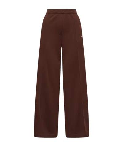 Moncler Tailored Logo Sweatpants In Brown