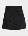 Moncler Tailored Shorts With Belt In Black