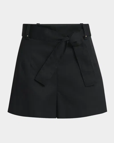 Moncler Tailored Shorts With Belt In Black