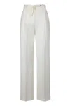 Moncler Tailored Trousers In Wool Gabardine In White