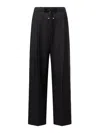Moncler Tailored Wool Gabardine Trousers In Black