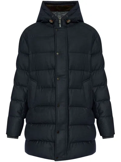 Moncler Talamini Hooded Puffer Jacket In Navy