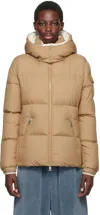 Moncler Tan Fourmines Short Down Jacket In 248 Light Beige