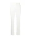 Moncler Tapered Cotton Trousers In White