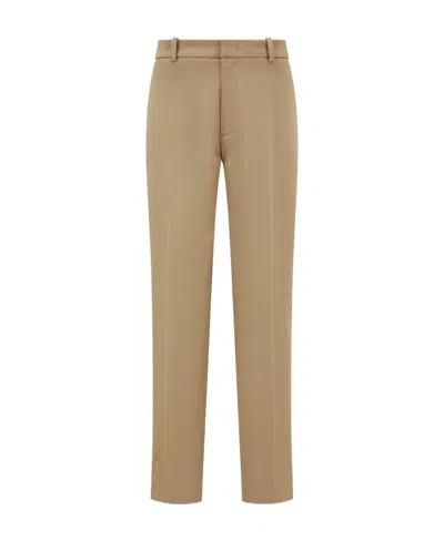 Moncler Tapered-leg Tailored Chinos In Brown