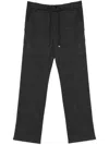 Shop Moncler Drawstring Tapered Trousers In Grey