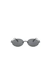 Moncler Tatou Oval-frame Sunglasses In Gray
