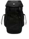 Moncler Canvas Tech Backpack With Front And Side Pockets In Black