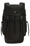 Moncler Canvas Tech Backpack With Front And Side Pockets In Black