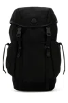 Moncler Canvas Tech Backpack With Front And Side Pockets In Black