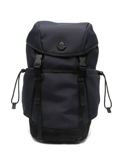 Moncler Tech Buckle-fastening Backpack In Blue