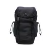 Moncler Canvas Backpack Front Flap Side Pockets In Blue