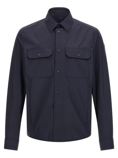 Moncler Tech Fabric Shirt Shirt And Blouse Blue