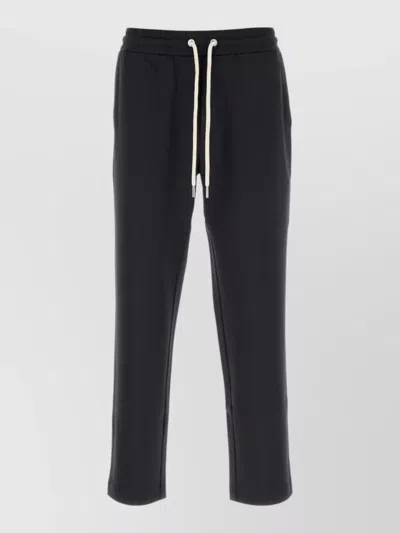 Moncler Tech Jogger Shorts Elastic Waist Cropped In Black