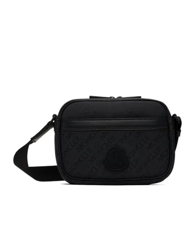 Moncler Tech Logo-jacquard Messenger Bag In Black