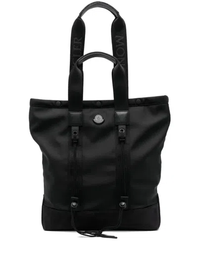 Moncler Tech Tote Small Bags In Black