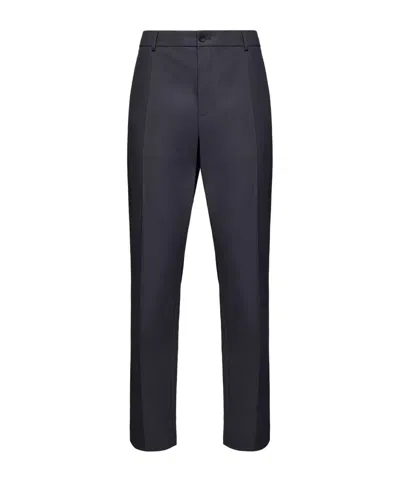 Moncler Technical Cotton Blend Pants In Blue