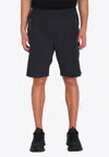 Moncler Technical Crinkle Shorts In Black