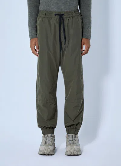 Moncler Technical Drawstring Jogger Pants In Green