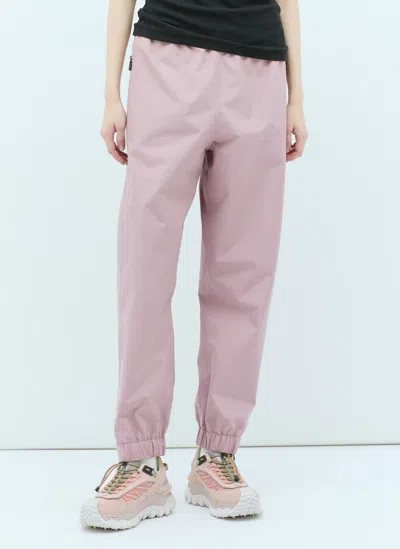 Moncler Technical Elasticated Track Pants In Pink