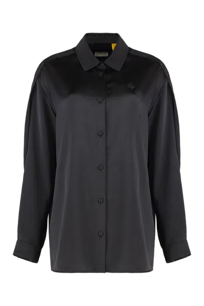 Moncler Technical Fabric Shirt In Black
