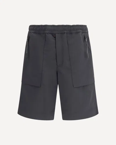 Moncler Technical Fabric Shorts In Blue