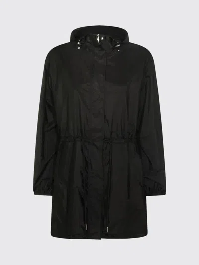 Moncler Technical Fabric Weteau Raincoat With Hood In Black