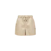Moncler Technical Froissé Shorts Beige In Beige