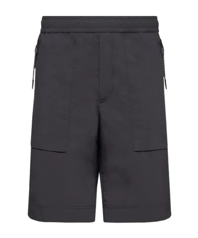 MONCLER MONCLER GRENOBLE LOGO PATCH DRAWSTRING SHORTS