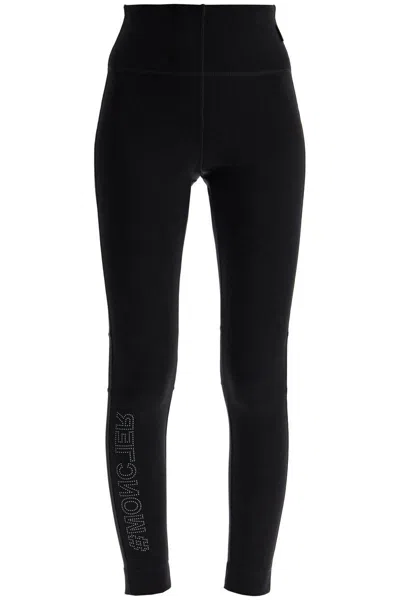 Moncler Jersey Leggings In Black