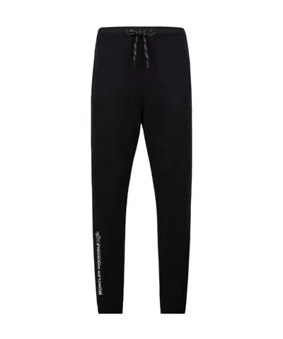 Moncler Technical Jersey Track Pants In Black