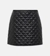 Moncler Quilted Black Skirt With Glossy Finish And Wrap Style In Black