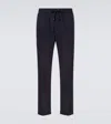 Moncler Technical Straight Pants In Blue
