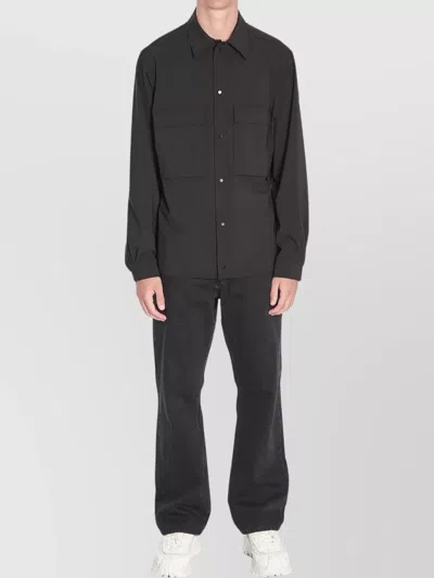 MONCLER TECHNICAL TWILL FABRIC SHIRT