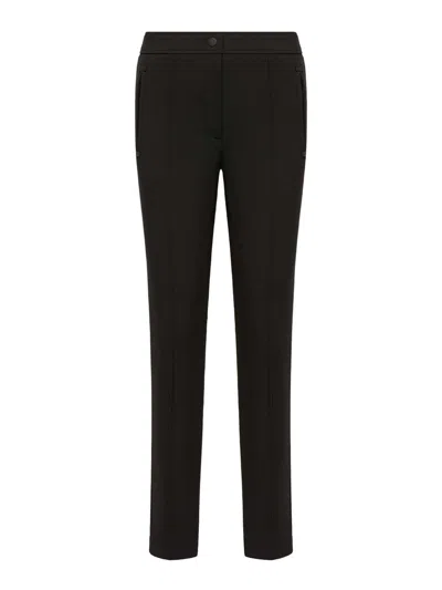 Moncler Technical Twill Trousers In Black