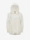 Moncler Water-repellent Shirt With Removable Hood In Beige