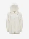Moncler Water-repellent Shirt With Removable Hood In Beige