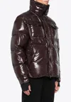 Moncler Men's Tecka Short Down Jacket In Brown
