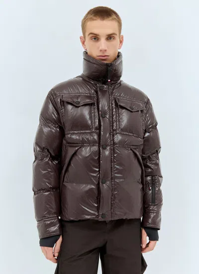 Moncler Grenoble Tecka Brown Polyester Shirt Jacket In Black