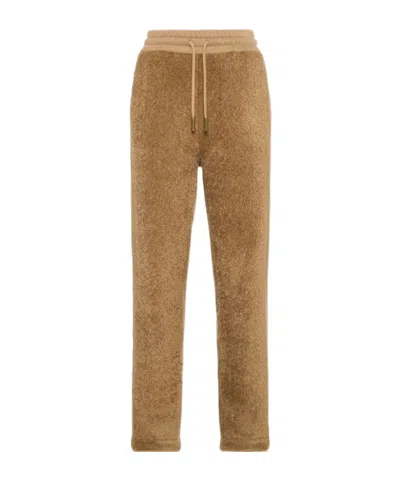 Moncler Teddy Acetate Track Pants In Brown
