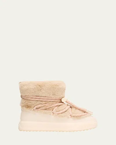 Moncler Teddy Altive Mid Snow Boots In Brown