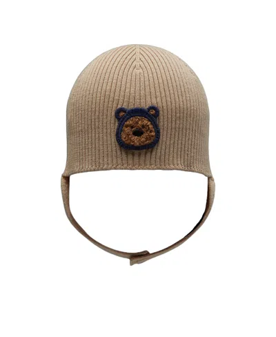 Moncler Teddy Bear Knitted Hat In Brown