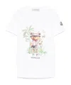 Moncler Teddy Bear-motif Cotton T-shirt In White