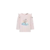 Moncler T-shirt À Manches Longues En Coton À Motif Ours En Peluche In Pink